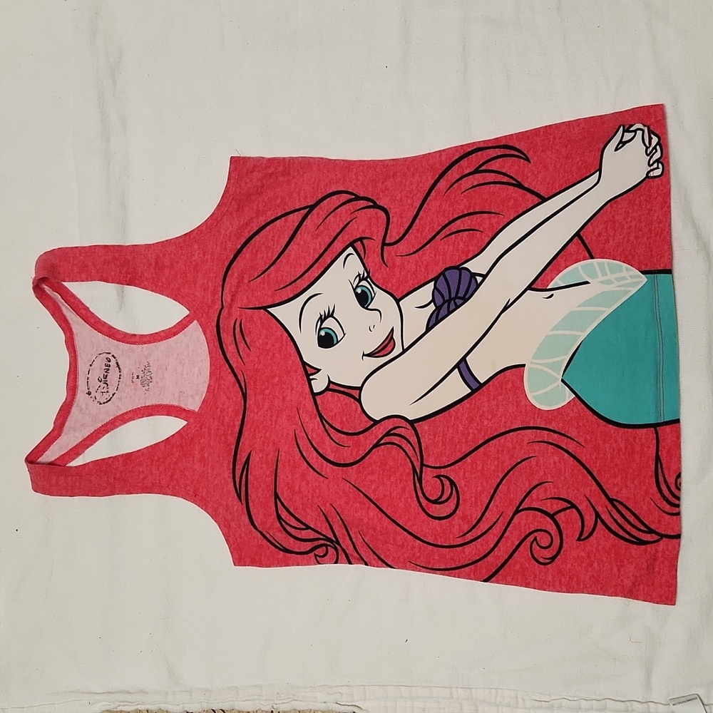 Womens medium Disney Arial, the little mermaid racer back tank top